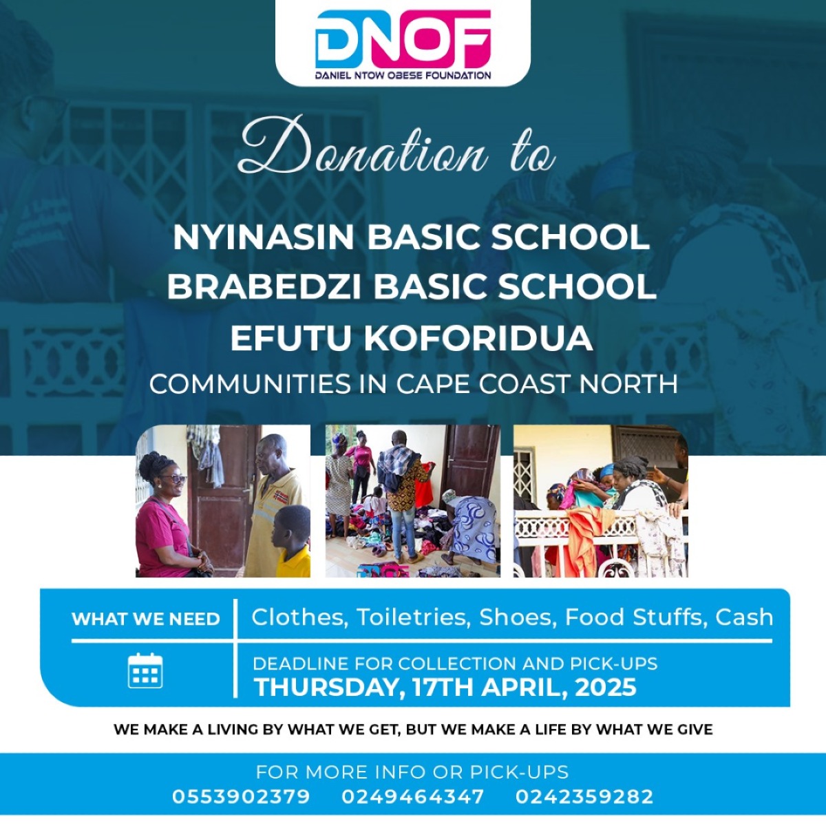 Donation to Communities in Cape Coast North